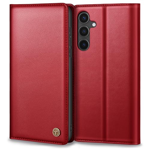 Handyhülle für Samsung Galaxy S25 Hülle, Premium Lederhülle Schutzhülle Tasche für Samsung S25 Hülle Wallet Kartenfach Standfunktion Klappbar Flip Case für Galaxy S25 Hülle, Rot Handyhülle für Samsung Galaxy S25 Hülle, Premium Lederhülle Schutzhülle Tasche für Samsung S25 Hülle Wallet Kartenfach Standfunktion Klappbar Flip Case für Galaxy S25 Hülle, Rot von Thorhülle