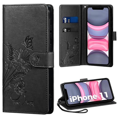 Thorhülle iPhone 11 Hülle, Schutzhülle PU Leder, Schwarz, mit Ständer und Magnetverschluss, kompatibel mit iPhone 11, Schwarz Thorhülle iPhone 11 Hülle, Schutzhülle PU Leder, Schwarz, mit Ständer und Magnetverschluss, kompatibel mit iPhone 11, Schwarz von Thorhülle