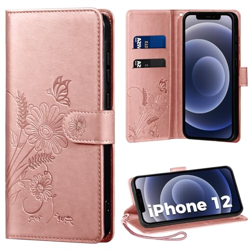 Handyhülle für iPhone 12/12 Pro Hülle, Schutzhülle für iPhone 12 PU Lederhülle Tasche Flip Case Kartensteckplätzen Klapphülle Kompatibel mit iPhone 12 Pro Hülle, Rosa Handyhülle für iPhone 12/12 Pro Hülle, Schutzhülle für iPhone 12 PU Lederhülle Tasche Flip Case Kartensteckplätzen Klapphülle Kompatibel mit iPhone 12 Pro Hülle, Rosa von Thorhülle