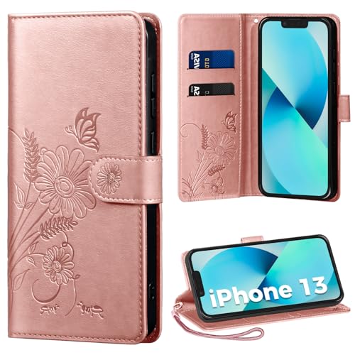 Thorhülle iPhone 13 Hülle, Schutzhülle PU Leder Flip Case Rosa mit Kartensteckplätzen, Magnetischer Verschluss, Standfunktion Thorhülle iPhone 13 Hülle, Schutzhülle PU Leder Flip Case Rosa mit Kartensteckplätzen, Magnetischer Verschluss, Standfunktion von Thorhülle