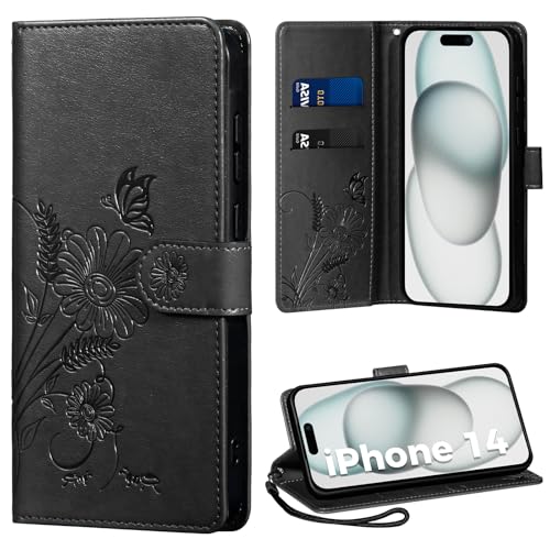 Handyhülle für iPhone 15 Hülle, Schutzhülle für iPhone 15 PU Lederhülle Tasche Flip Case Kartensteckplätzen Klapphülle Kompatibel mit iPhone 15 Hülle, Schwarz Handyhülle für iPhone 15 Hülle, Schutzhülle für iPhone 15 PU Lederhülle Tasche Flip Case Kartensteckplätzen Klapphülle Kompatibel mit iPhone 15 Hülle, Schwarz von Thorhülle