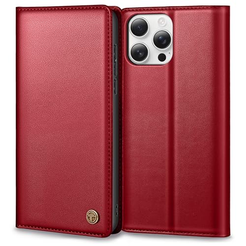 Handyhülle für iPhone 16 Pro Max Hülle, Premium Lederhülle Schutzhülle Tasche für iPhone 16 Pro Max Hülle Wallet Kartenfach Standfunktion Klappbar Flip Case für iPhone 16 Pro Max Hülle, Rot Handyhülle für iPhone 16 Pro Max Hülle, Premium Lederhülle Schutzhülle Tasche für iPhone 16 Pro Max Hülle Wallet Kartenfach Standfunktion Klappbar Flip Case für iPhone 16 Pro Max Hülle, Rot von Thorhülle
