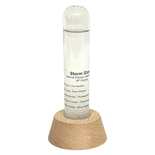 Thorness FITZROY STORM Glas Wettervorhersage Schreibtisch Dekoration | Wetterstation | Barometer | Wissenschaftsdekoration | Sturmglas mit Holzständer | 14 cm x 6 cm Thorness FITZROY STORM Glas Wettervorhersage Schreibtisch Dekoration | Wetterstation | Barometer | Wissenschaftsdekoration | Sturmglas mit Holzständer | 14 cm x 6 cm von Thorness