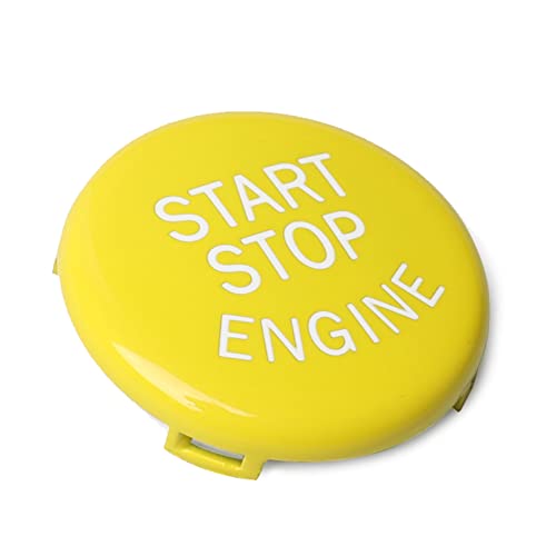 FSFY 1 Stück gelbe Motor-Start-Stopp-Tasten-Abdeckung für BMW E Chassis 1 3 5 Serie X1 X3 X5 X6 Z4 von Three T