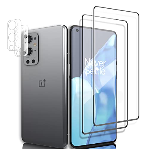 Three-Tree Schutzfolie & Kamera für Panzerglas [2&2] Stück für OnePlus 9 Pro,[Fingerabdrucksensor unterstützen] DisplSchutzfolie [3D-Volle Bedeckung] Folie für OnePlus 9 Pro von Three-Tree