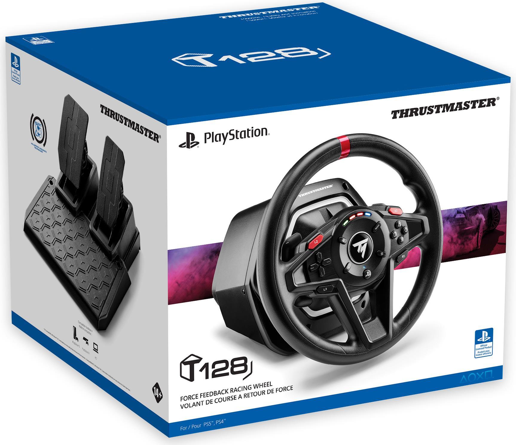 ThrustMaster T128 - Lenkrad- und Pedale-Set - kabelgebunden - für PC, Sony PlayStation 4, Sony PlayStation 5 von Thrustmaster