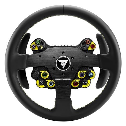 Thrustmaster EVO Racing 32R Leather, Rundes, Lederbezogenes Lenkrad und Abnehmbare Nabe, Für PC und Konsolen von Thrustmaster