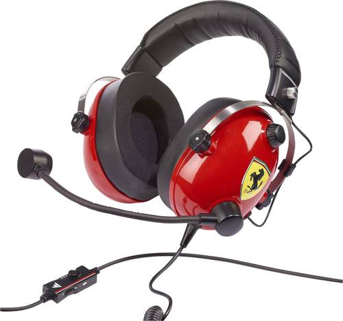 Thrustmaster T.Racing Scuderia Ferrari EDITION Gaming Over Ear Headset kabelgebunden Stereo Rot Nois von Thrustmaster