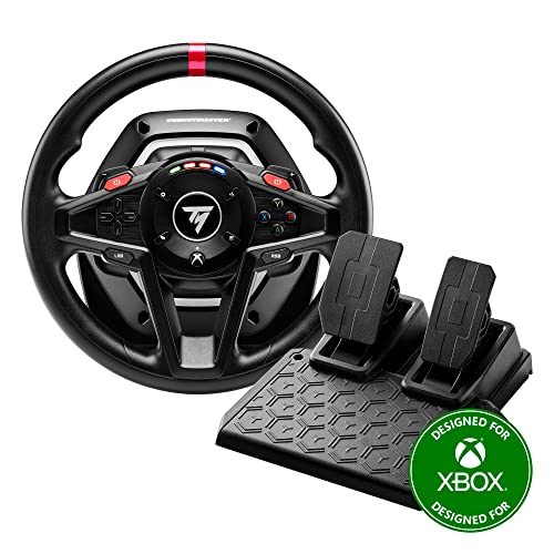 Thrustmaster T128 - Force-Feedback-Rennlenkrad mit Magnetischen Pedalen, Xbox Series X|S, Xbox One, PC von Thrustmaster