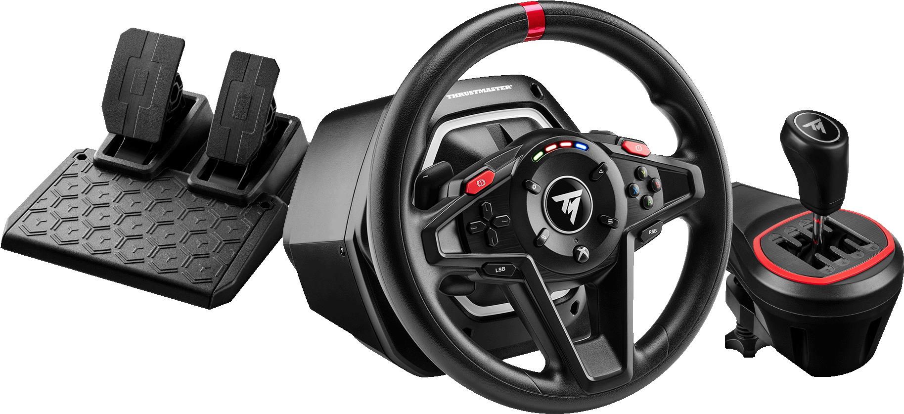 Thrustmaster T128 Shifter Pack - Lenkrad + Pedale - PC - Xbox - Taste Handbremse - View button - Setting button - Richtungstasten - Menü-Taste - Schaltfläche Teilen - Analog - 900° - Kabelgebunden (4460267) von Thrustmaster