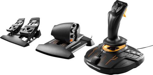 Thrustmaster T16000M FCS Flight Pack Flugsimulator-Joystick USB PC Schwarz inkl. Pedale, inkl. Schie von Thrustmaster