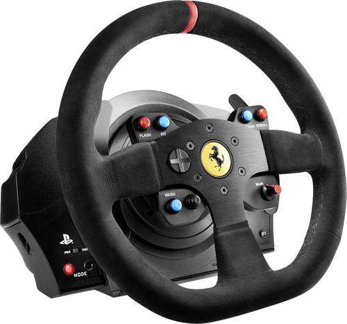 Thrustmaster T300 Ferrari Integral Alcantara Edition Lenkrad PlayStation 4 Schwarz inkl. Pedale von Thrustmaster