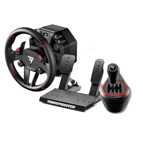 Thrustmaster T598 + TH8S – High-Performance Sim-Racing-Paket – Force-Feedback-Lenkrad + H-Schaltung (7+1 Gänge) aus Metall – Kompatibel mit PC / PS4 / PS5 von Thrustmaster