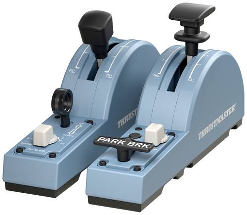 Thrustmaster TCA Quadrant Add-On Airbus Edition Flugsimulator-Brems- und Landeklappen PC Blau von Thrustmaster