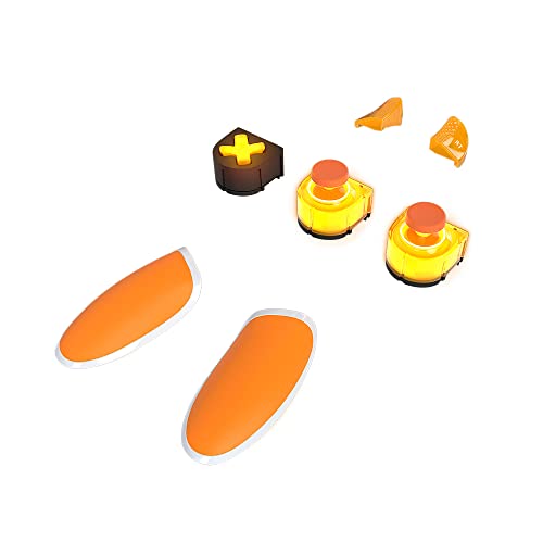 Thrustmaster eSwap X Led Orange Crystal Pack, Pack mit 7 Hintergrundbeleuchteten für eSwap X Controller von Thrustmaster