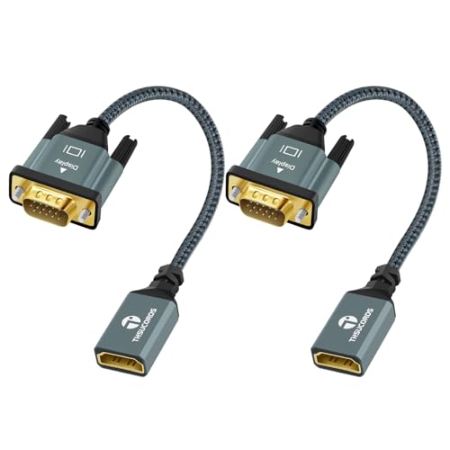 Thsucords HDMI auf VGA Adapterkabel 0,3M 2 Stück, Nylon geflochtene HDMI Buchse zu VGA Stecker Verlängerungsverlängerungs-Unterstützung PC Computer Desktop Laptop Monitor HDTV-Projektor Thsucords HDMI auf VGA Adapterkabel 0,3M 2 Stück, Nylon geflochtene HDMI Buchse zu VGA Stecker Verlängerungsverlängerungs-Unterstützung PC Computer Desktop Laptop Monitor HDTV-Projektor von Thsucords