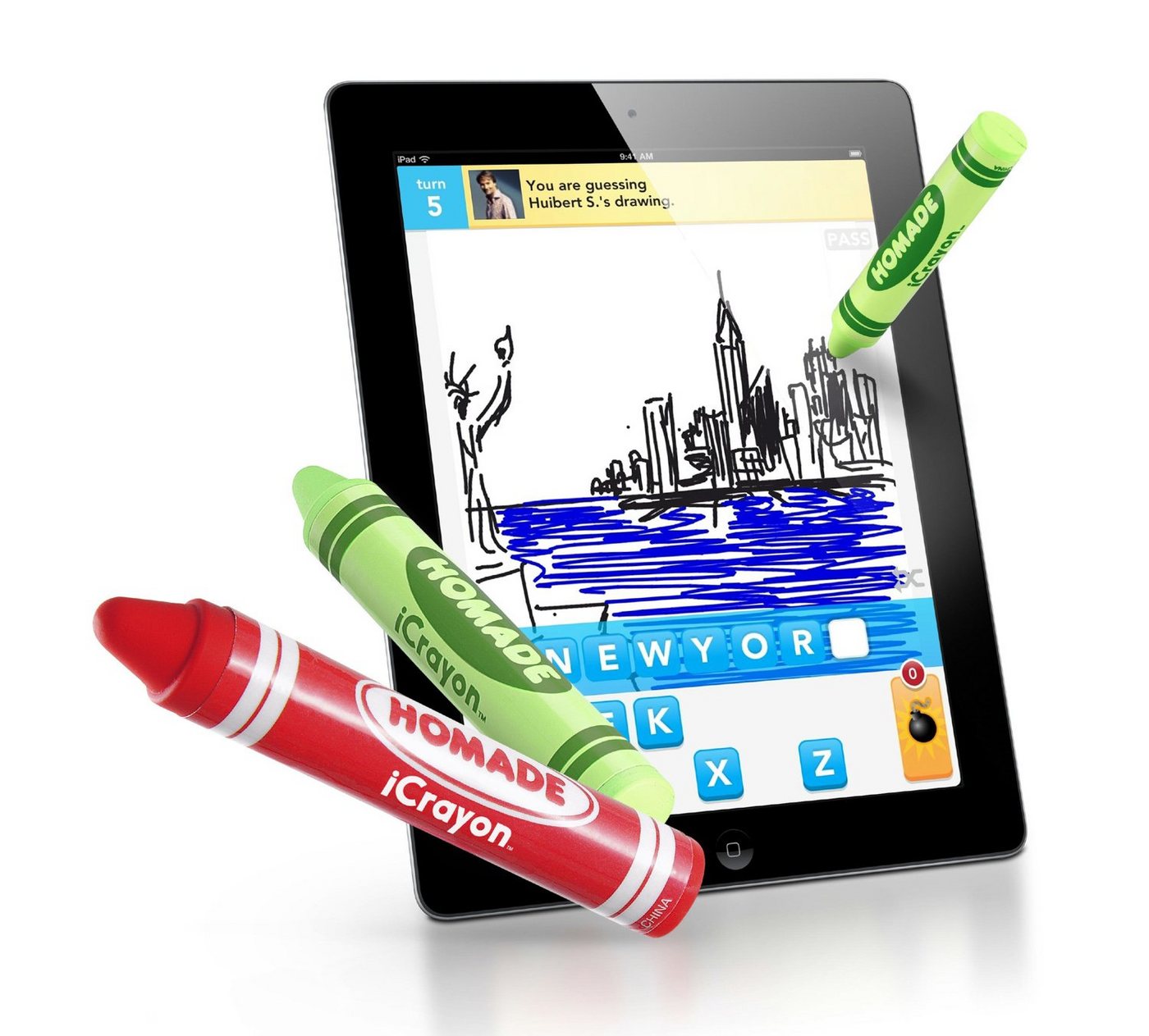 Thumbs Up Eingabestift iCrayon (schwarz) Stift für Smartphones und Tablets von Thumbs Up