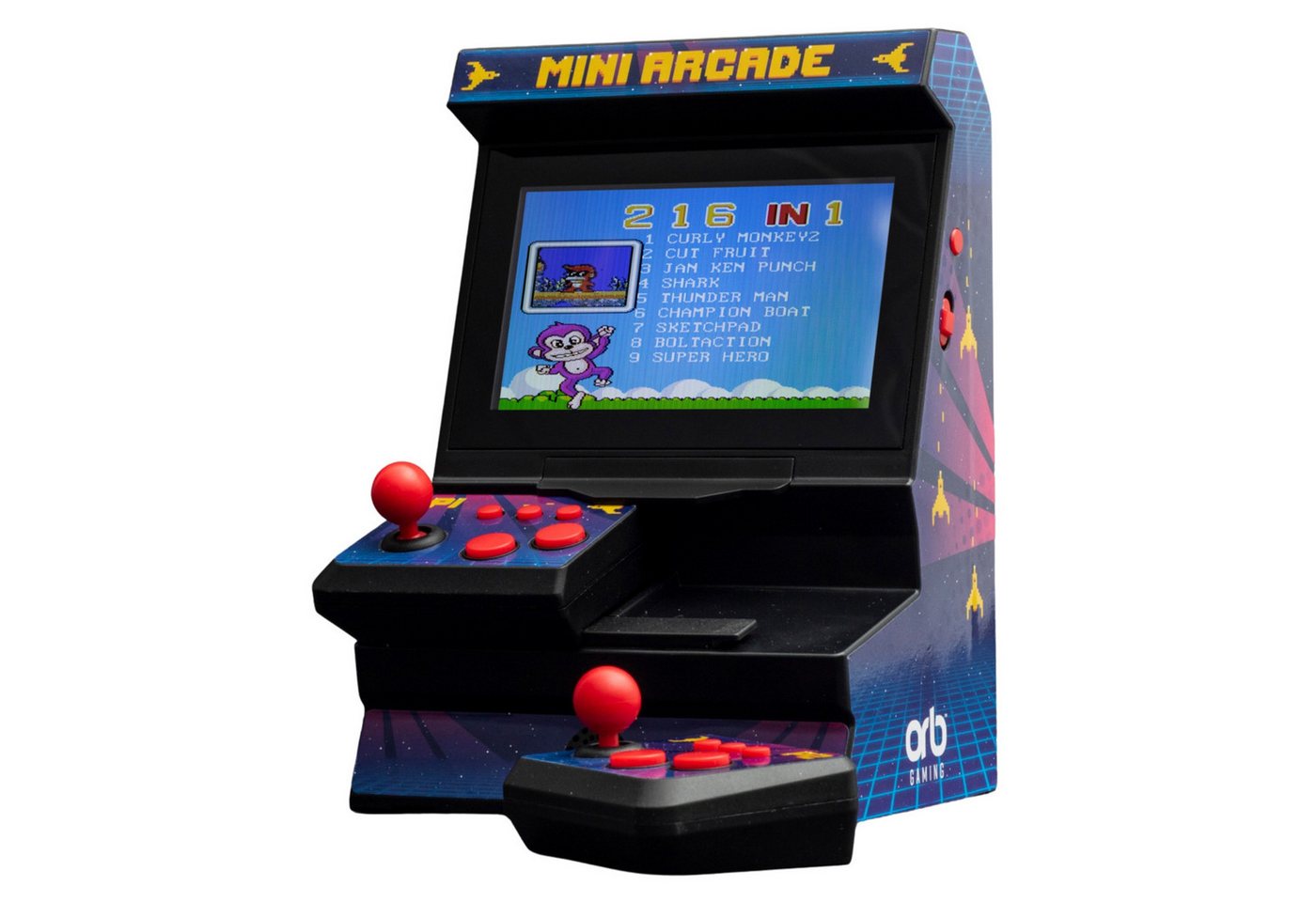 Thumbs Up Retro 2 Player Arcade Machine 300 Spiele 8-Bit 2 Controller AV-Kabel (inkl. 2 abnehmbaren Controllern), inkl. 300 Spielen (fest integriert), davon 84 Spiele für 2 Spieler von Thumbs Up