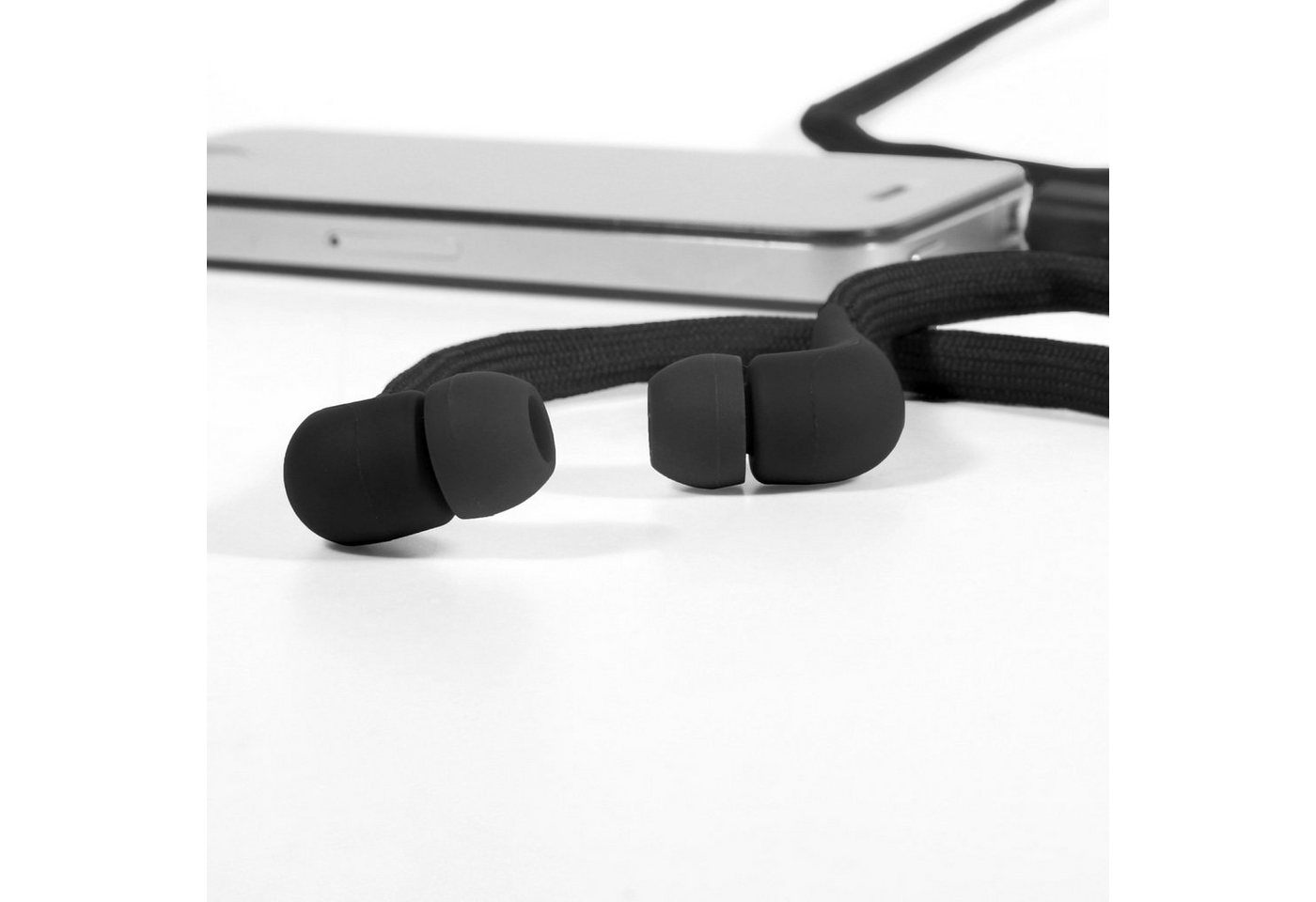 Thumbs Up Schnürsenkel Kopfhörer - schwarz In-Ear-Kopfhörer (3,5mm Klinke) von Thumbs Up