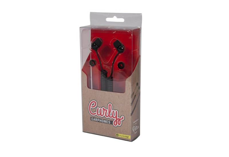 Thumbs Up Spiralkabel Kopfhörer - rot In-Ear-Kopfhörer von Thumbs Up