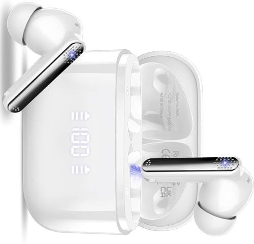 Sprachübersetzer Kohrhörer, 164 Sprachen AI Intelligenter Bluetooth Übersetzungs Earbuds, HD Rauschunterdrückung In-Ear-Übersetzer Touch Kopfhörer mit APP, Unterstützt Zwei-Wege-Übersetzung, Weiß Sprachübersetzer Kohrhörer, 164 Sprachen AI Intelligenter Bluetooth Übersetzungs Earbuds, HD Rauschunterdrückung In-Ear-Übersetzer Touch Kopfhörer mit APP, Unterstützt Zwei-Wege-Übersetzung, Weiß von Thunelec