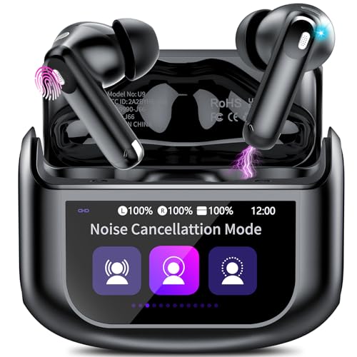 Thunelec Touchscreen Bluetooth Kopfhörer, In Ear Kopfhörer Kabellos Bluetooth 5.4 mit ANC+ENC Noise Cancelling Mic, 48Std Immersiver Tiefer Bass Earbuds mit 5 EQ-Modi, IP7 Wasserdicht Ohrhörer, USB-C Thunelec Touchscreen Bluetooth Kopfhörer, In Ear Kopfhörer Kabellos Bluetooth 5.4 mit ANC+ENC Noise Cancelling Mic, 48Std Immersiver Tiefer Bass Earbuds mit 5 EQ-Modi, IP7 Wasserdicht Ohrhörer, USB-C von Thunelec