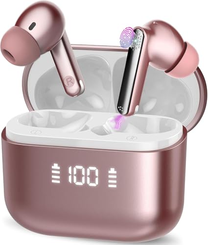 AI Sprachübersetzer Kopfhörer, 3-in-1 Echtzeit übersetzer Ohrhörer mit 164 Sprachen, ENC Rauschunterdrückung, 5 Übersetzungsmodi Bluetooth 5.3 Kopfhörer in Ear mit App für Lernen/Reisen/Business/Rosa AI Sprachübersetzer Kopfhörer, 3-in-1 Echtzeit übersetzer Ohrhörer mit 164 Sprachen, ENC Rauschunterdrückung, 5 Übersetzungsmodi Bluetooth 5.3 Kopfhörer in Ear mit App für Lernen/Reisen/Business/Rosa von Thunelec
