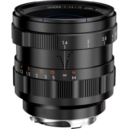 Thypoch Vollformat-Fotoobjektiv Simera 75 mm f/1.4 ASPH Objektiv für Leica M Mount (schwarz) von Thypoch