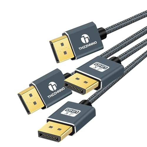 Thzzhnno 4K DisplayPort Kabel 3.3FT 2Pack Nylon Geflochtener DisplayPort auf DisplayPort 1.2, DP Kabel Vergoldet High-Speed 4K@60Hz, 2K@165Hz, 2K@144Hz, für Laptop, PC, Gaming Monitor, TV Thzzhnno 4K DisplayPort Kabel 3.3FT 2Pack Nylon Geflochtener DisplayPort auf DisplayPort 1.2, DP Kabel Vergoldet High-Speed 4K@60Hz, 2K@165Hz, 2K@144Hz, für Laptop, PC, Gaming Monitor, TV von Thzzhnno