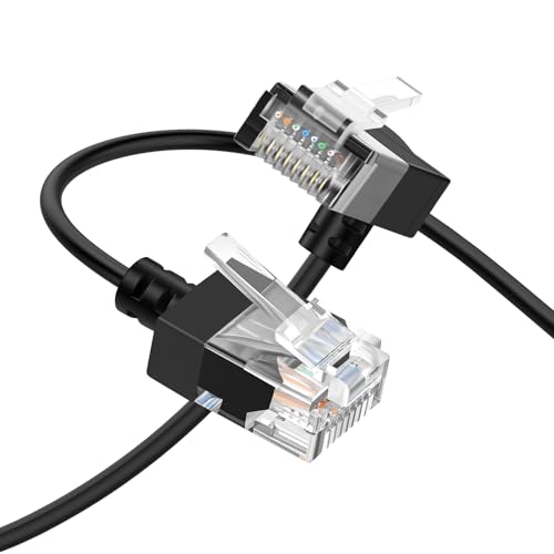 Thzzhnno Cat6A Ethernet Kabel 90 Grad nach unten Abgewinkelt 10M, Cat6 RJ45 Ethernet Patch LAN kabel bis zu Hochgeschwindigkeit, 10Gbit/s, 550MHz, für PC, Router, Drucker, Modem Thzzhnno Cat6A Ethernet Kabel 90 Grad nach unten Abgewinkelt 10M, Cat6 RJ45 Ethernet Patch LAN kabel bis zu Hochgeschwindigkeit, 10Gbit/s, 550MHz, für PC, Router, Drucker, Modem von Thzzhnno