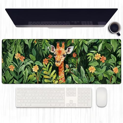 Ti Caldi Gaming-Mauspad mit Dschungel-Giraffen-Motiv, erweiterte niedliche Giraffen, Schreibtischunterlage für Computer, Laptop, Mauspad, robuste genähte Kanten, 80 x 29 cm, große Ti Caldi Gaming-Mauspad mit Dschungel-Giraffen-Motiv, erweiterte niedliche Giraffen, Schreibtischunterlage für Computer, Laptop, Mauspad, robuste genähte Kanten, 80 x 29 cm, große von Ti Caldi