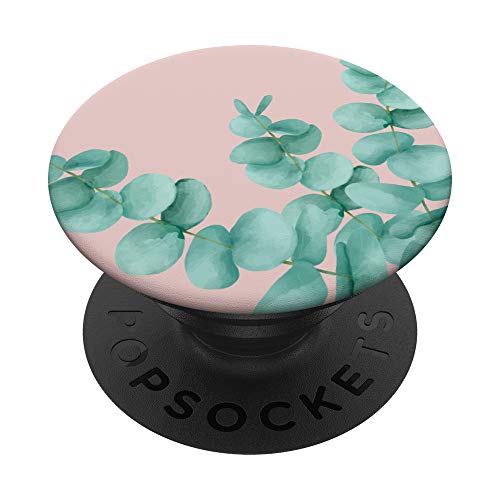 Eukalyptus rosa Blüten Aquarell Blumen Zweige Blätter PopSockets mit austauschbarem PopGrip von Ti Eucalyptus Watercolor Floral Blossoms Co.