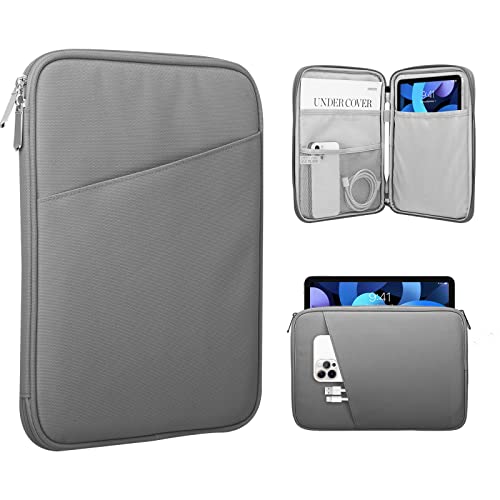 TiMOVO 9-11" Tablet-Hülle für iPad 11 Zoll A16 2025, iPad 10. Gen. 10.9“, iPad 10.2", iPad Air 11 Zoll/Air 5/4. Gen. 10.9", Galaxy Tab A9+/A9 Plus 11“, Schutztasche mit Tasche, Dunkel Grau von TiMOVO