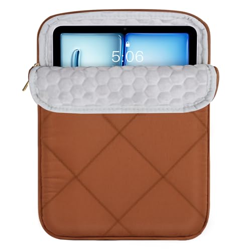 TiMOVO 9-11 Zoll Puffy Tablethülle für Frauen, i Pad Tragetasche für iPad 11 Zoll A16 2025, iPad 10. Gen. 10.9"/10.2", i Pad Air 11/5/4. Gen. 10.9", Galaxy Tab A9 Plus 11", Latte von TiMOVO