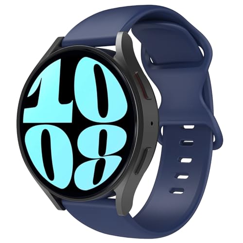 TiMOVO Armband Kompatibel mit Samsung Galaxy Watch 6/Classic 43mm 47mm,Galaxy Watch 5,Watch 5 Pro45mm,Watch 4/Classic 42mm 46mm,Weich Silikon Uhrenarmband Ersatzarmband für Damen und Herren,Marineblau von TiMOVO