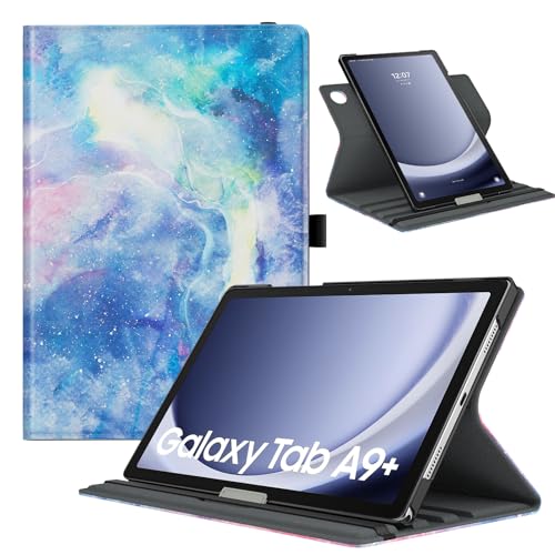 TiMOVO Drehbar Hülle Kompatibel mit Samsung Galaxy Tab A9+/A9 Plus 11 Zoll 2023 SM-X210/X216/X218, 90 Grad Drehbar Ständer Hülle, Auto Schlaf/Aufwach Schutzhülle für Galaxy Tab A9+ Tablet,Sternwolke von TiMOVO