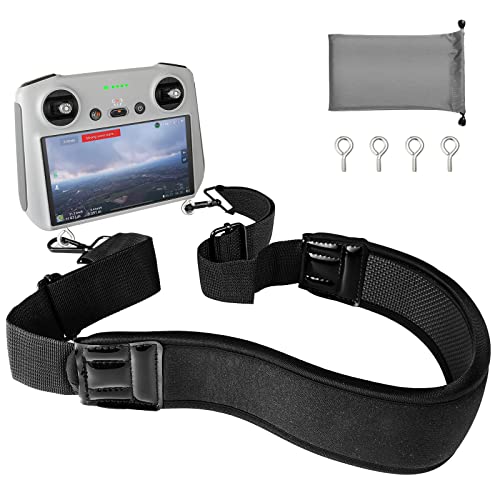 TiMOVO Gurt für DJI Mini 3 Pro Controller, Einstellbar Mini 3 Pro RC Controller Lanyard Schultergurt, Umhängeband Kompatibel mit DJI RC/RC PRO/Smart Controller/DJI Mavic 3 Cine, Schwarz von TiMOVO