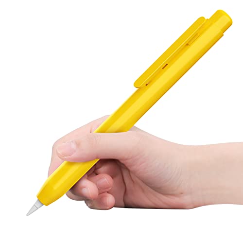 TiMOVO Hülle Kompatibel mit Apple Pencil 1. Generation, Retractable Ausziehbare Schutzhülle Dünne Stiftabdeckung Stifthülle, Gelb von TiMOVO