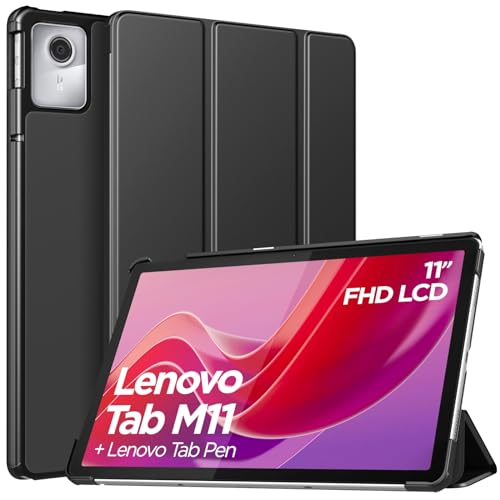 TiMOVO Hülle Kompatibel mit Lenovo Tab M11 TB330FU/TB330XU, Schlank Leicht Schutzhülle mit Ständer & Harter Rückseite für Lenovo Tab M11 Tablet, Schwarz von TiMOVO