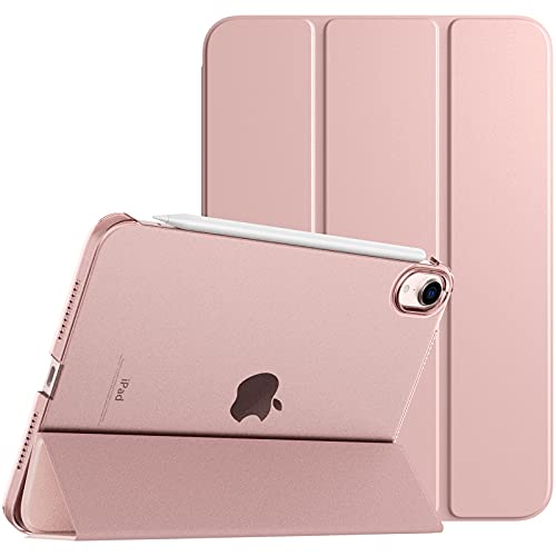 TiMOVO Hülle Kompatibel mit iPad Mini 7 A17 Pro 8,3-Zoll 2024, iPad Mini 6. Generation, Schlanke durchsichtige Cover Unterstützung Touch ID, Apple Pencil Aufladung, Auto Schlaf/Wach, Roségold von TiMOVO