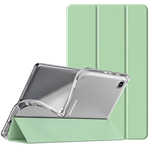 TiMOVO Hülle Kompatibel mit Samsung Galaxy Tab A7 Lite 8.7 2021 Release (SM-T220/T225/T227), Weiche TPU Schutzhülle mit Transluzenter Rückendeckel Abdeckung, Faltbar Schlank Case Ständer, Grün von TiMOVO