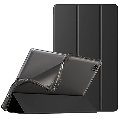 TiMOVO Hülle Kompatibel mit Samsung Galaxy Tab A7 Lite 8.7 2021 Release (SM-T220 / T225 / T227), Weiche TPU Schutzhülle mit Transluzenter Rückendeckel Abdeckung, Faltbar Schlank Case Ständer, Schwarz von TiMOVO