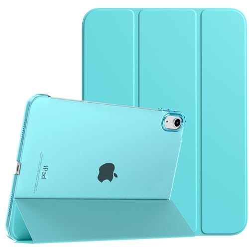 TiMOVO Hülle Kompatibel mit iPad 10 Generation 10,9 Zoll 2022, iPad 10. Hülle Schlank Smart Case Cover, Auto Schlaf/Aufwach Schutzhülle mit Transluzent Hart PC Rückhülle, Azurblau von TiMOVO