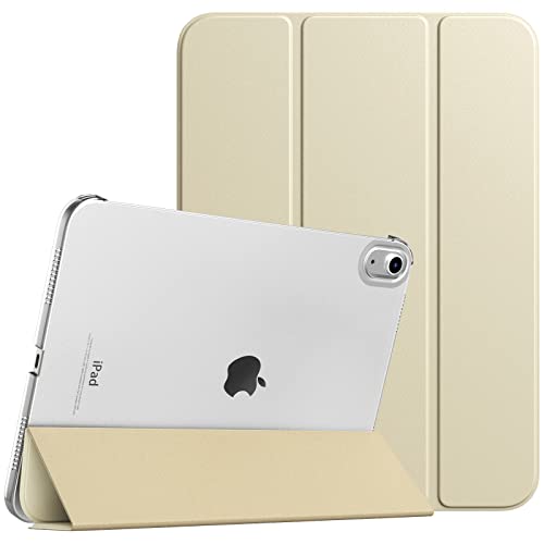 TiMOVO Hülle Kompatibel mit iPad 10 Generation 10,9 Zoll 2022, iPad 10. Hülle Schlank Smart Case Cover, Auto Schlaf/Aufwach Schutzhülle mit Transluzent Hart PC Rückhülle, Champagner Gold von TiMOVO