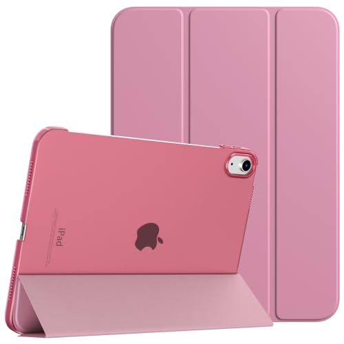 TiMOVO Hülle Kompatibel mit iPad 10 Generation 10,9 Zoll 2022, iPad 10. Hülle Schlank Smart Case Cover, Auto Schlaf/Aufwach Schutzhülle mit Transluzent Hart PC Rückhülle, Fondant Rosa von TiMOVO