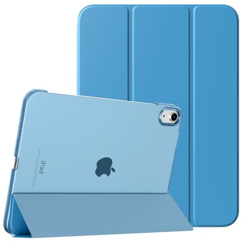 TiMOVO Hülle für iPad (A16) 11 Generation 11 Zoll 2025/iPad 10 Generation 10,9 Zoll 2022, Unterstützt Auto Schlaf/Aufwach Schutzhülle, Transluzent Hart PC Rückhülle, Capri Blau von TiMOVO