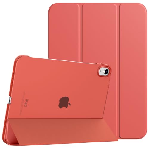 TiMOVO Hülle Kompatibel mit iPad 10 Generation 2022, iPad 10 Hülle, Robust Stoßfest Kinder Case mit Integriert Displayschutz & Ständer für iPad 10. Generation 10,9 Zoll, Koralle Orange von TiMOVO