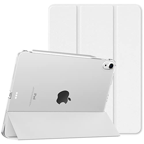 TiMOVO für iPad Air 11 Zoll M2 Hülle 2024, iPad Air 5/4 Gen. Hülle (2022/2020), Schlank Magnet Schutzhülle mit Transparenter Rückseite, Auto Schlaf/Wach Case, Weiß von TiMOVO