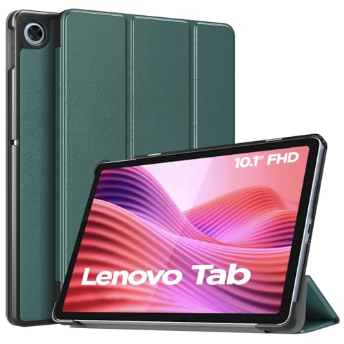 TiMOVO Hülle für Lenovo Tab 10,1 Zoll 2025, Schlank Leicht Schutzhülle mit Ständer & Harter Rückseite für Lenovo Tab 10,1" Tablet TB-311FU/TB-311XU, Auto Schlaf/Aufwach, Armee Grün von TiMOVO
