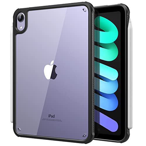 TiMOVO Hülle für iPad Mini 7 2024 (A17 Pro) / iPad Mini 6 2021, iPad Mini 7./6.Generation Hülle 8.3 Zoll, Ultraflaches, stoßabsorbierendes, Flexibles TPU-Etui, unterstützt Apple Pencil Pro, Schwarz von TiMOVO